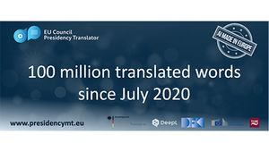 100 million translated words: A new milestone for the German EU Council Presidency Translator