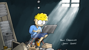 "Noerdman - the nerd from the north": Web comic exhibition opens at the Haus der Wissenschaft 